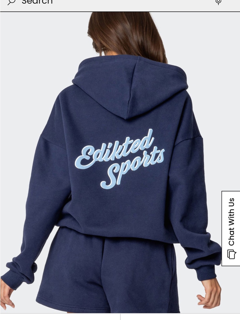 Edikted sports Navy blue hoodie